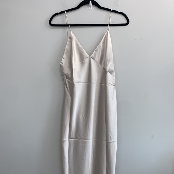 BOA SATIN SLIP MIDI DRESS - Picture 7 of 11